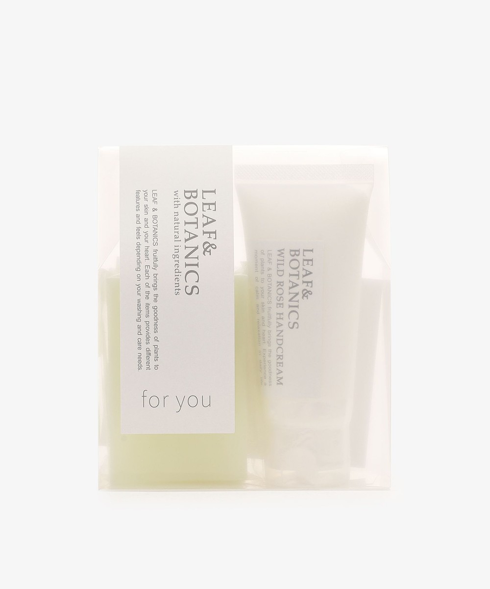 フェイスケア・ヘアケア・ボディケア ハンドクリーム&ハンドソープセット/ワイルドローズ/LEAF&BOTANICS