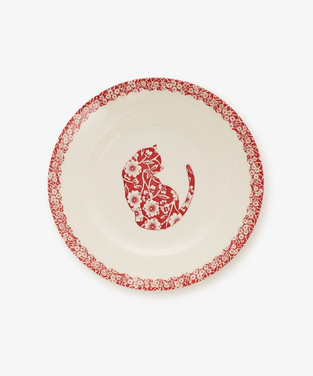 プレート・皿 プレート17.5cm/レッドキャリコキャット/Burleigh