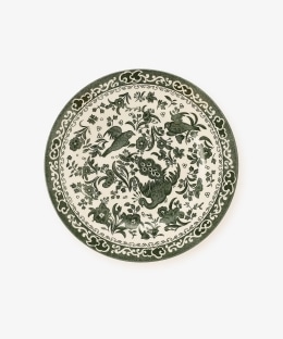 プレート 17.5cm/グリーンリーガルピーコック/Burleigh