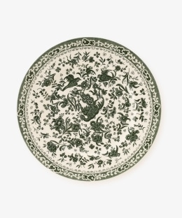 プレート 22cm/グリーンリーガルピーコック/Burleigh