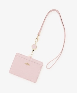 フラワーチャーム付き本革コードリールIDケース/Afternoon Tea PREMIUM