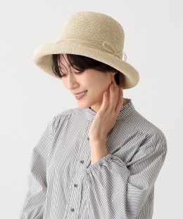 細編みツバ広UVハット