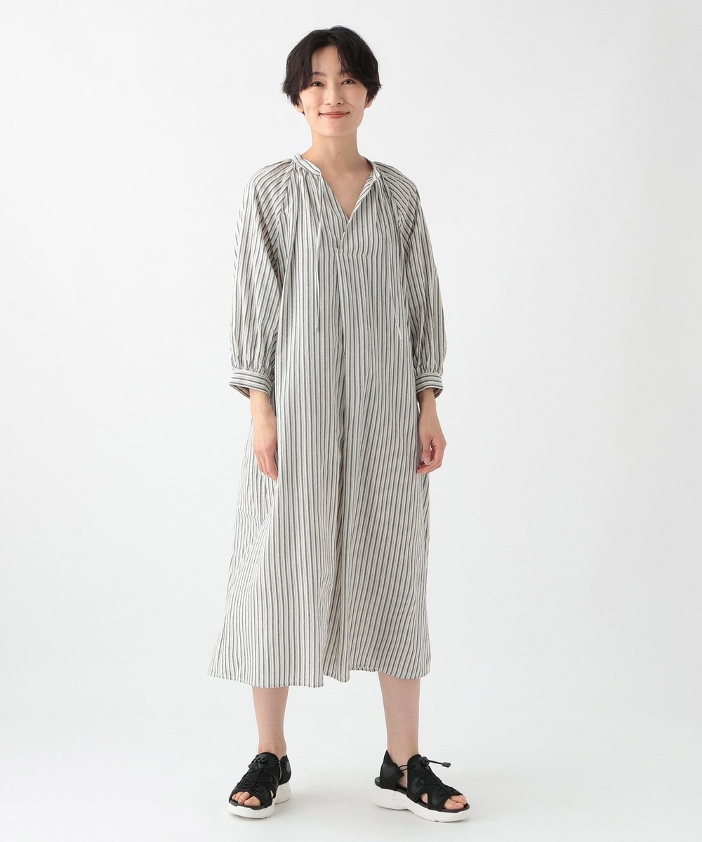 ワンピース ストライプスキッパーワンピース