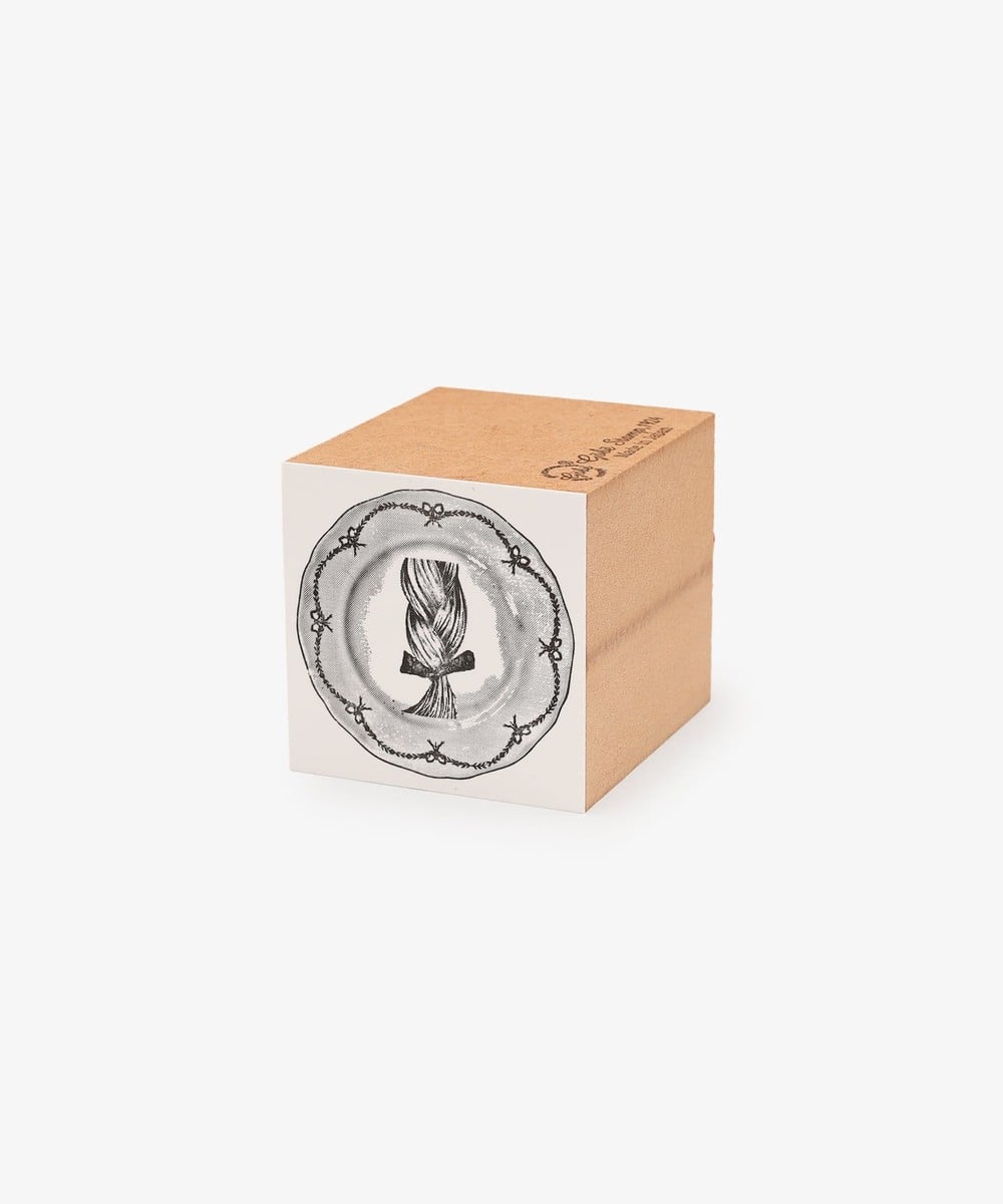 文房具・ステーショナリー小物 三つ編みスタンプ/お皿/gobe stamp