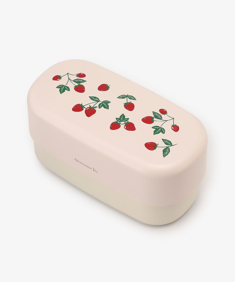 お弁当箱・ランチボックス 山中塗ストロベリー抗菌スリム型2段ランチボックス