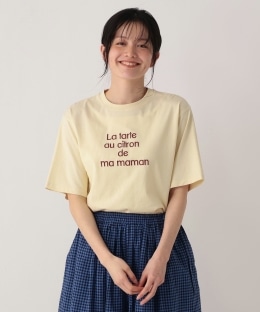 MON JOURNALタイポグラフィプリントTシャツ