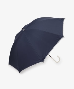 遮光率100% UVカット率100%生地使用 内側フラワー晴雨兼用長傘 日傘