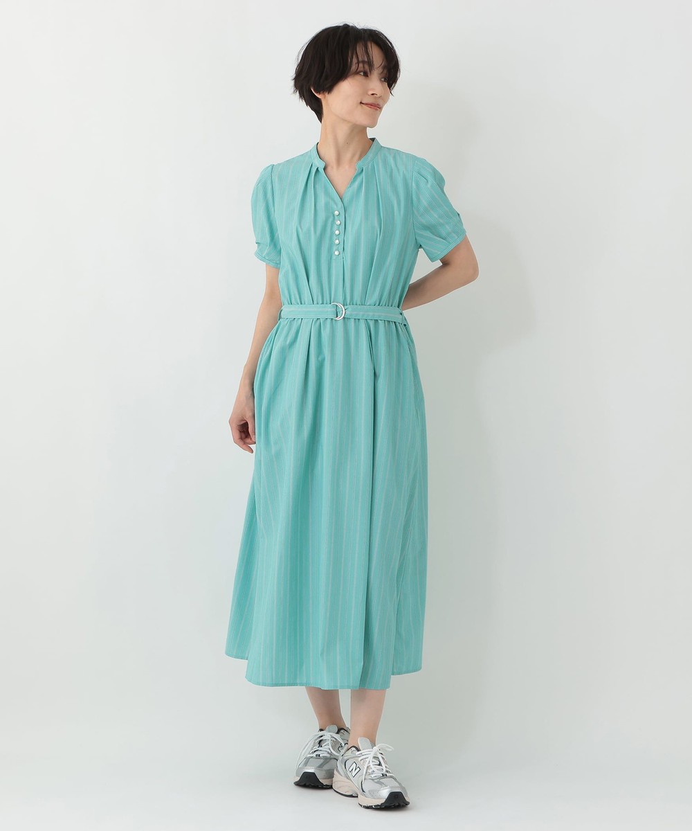 ワンピース 【接触冷感 UVカット 吸水速乾 抗菌防臭】バンセルクールパフスリーブワンピース
