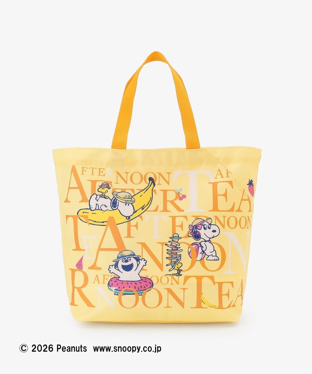 エコバッグ・保冷バッグ スリットポケット付きロゴバッグM/PEANUTS