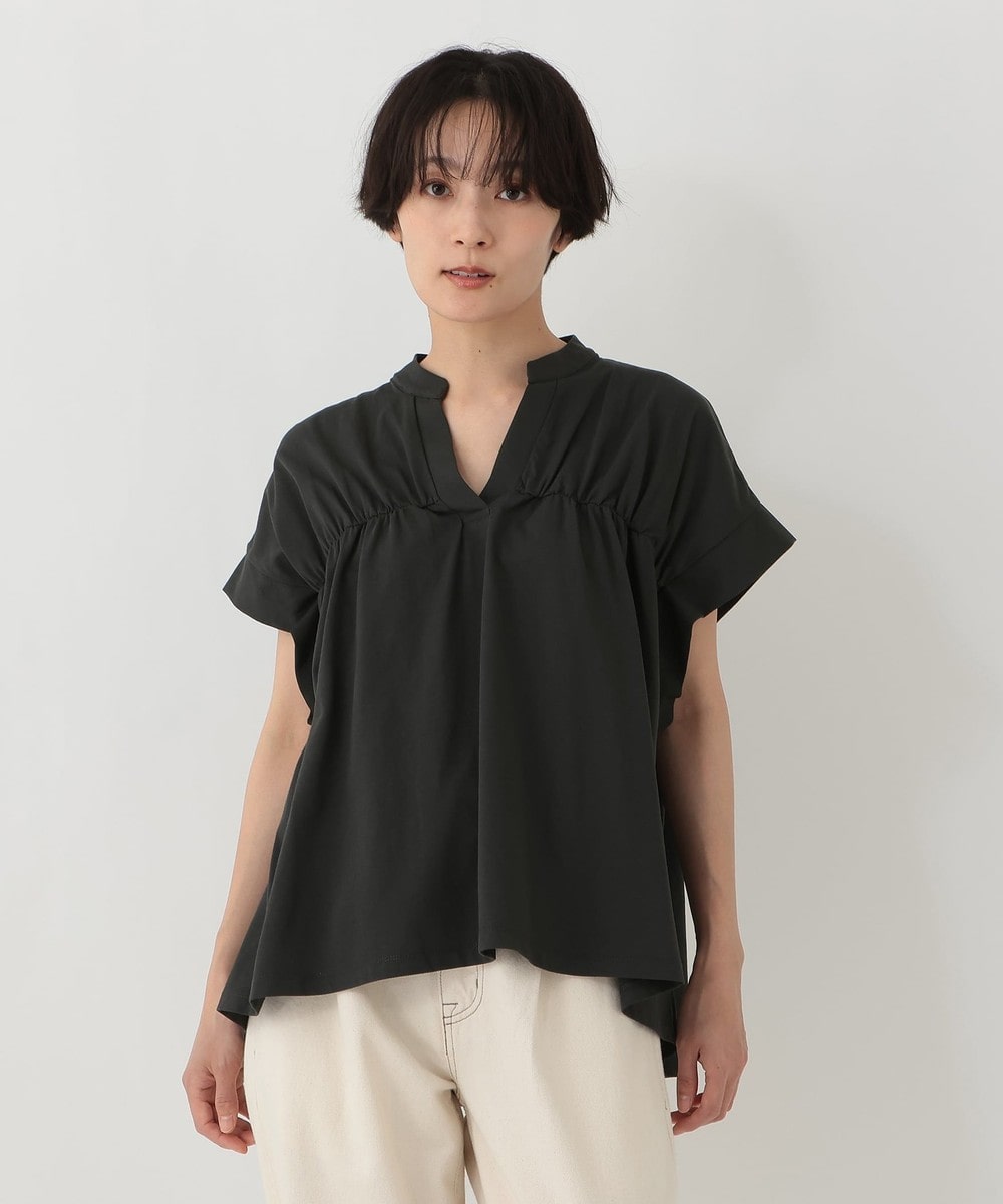 Tシャツ・カットソー 【接触冷感】シャーリングスキッパープルオーバー