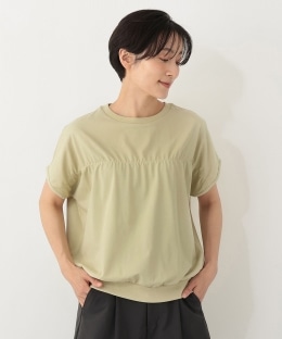 【接触冷感】ギャザーフレンチスリーブプルオーバー