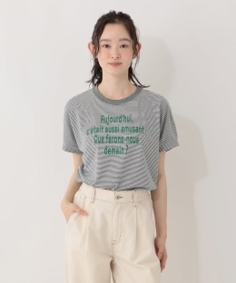 ボーダーロゴフレンチスリーブTシャツ